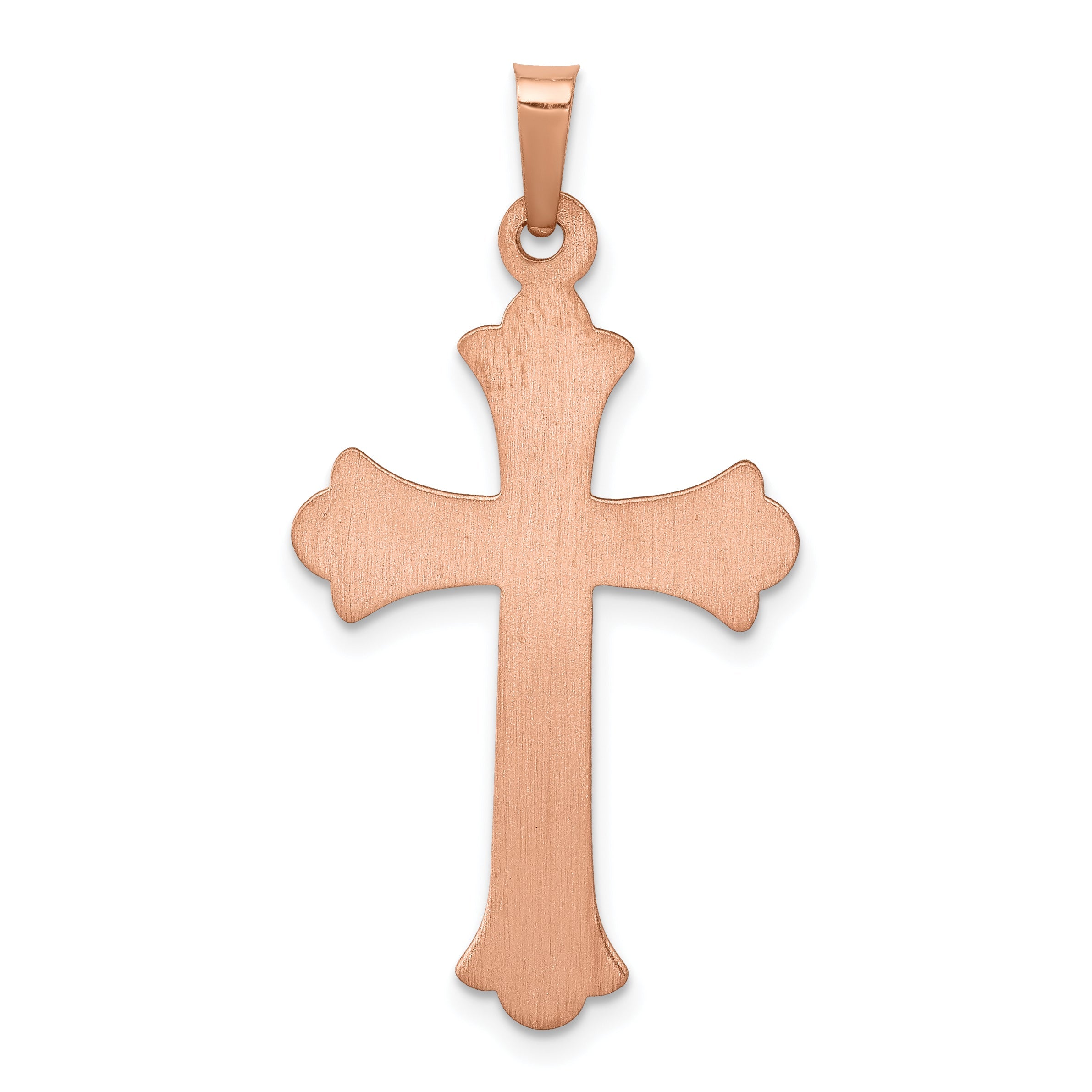 14K Roségold 14K Roségold mit Weiß Rhodium Kreuz Anhänger
