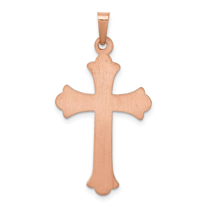 14K Roségold 14K Roségold mit Weiß Rhodium Kreuz Anhänger