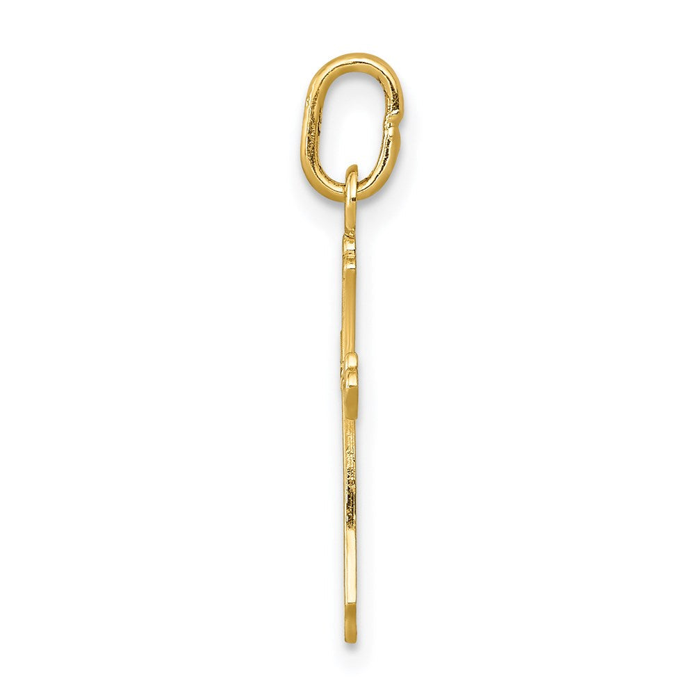 14K Gelbgold 14K Gold Poliert Klein Kreuz Anhänger