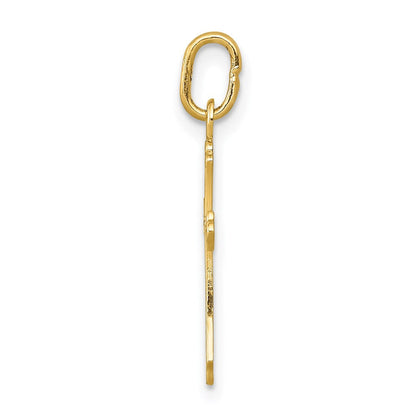 14K Gelbgold 14K Gold Poliert Klein Kreuz Anhänger