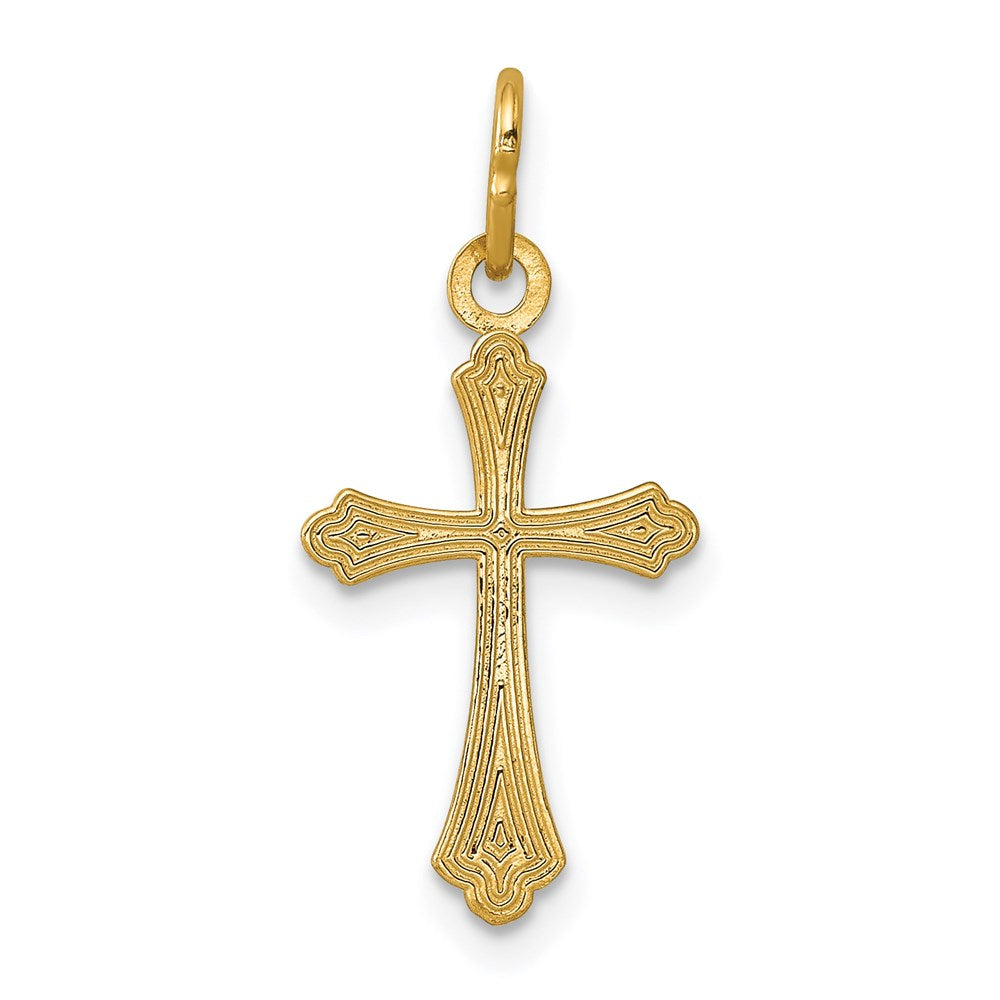14K Gelbgold 14K Gold Poliert Klein Kreuz Anhänger