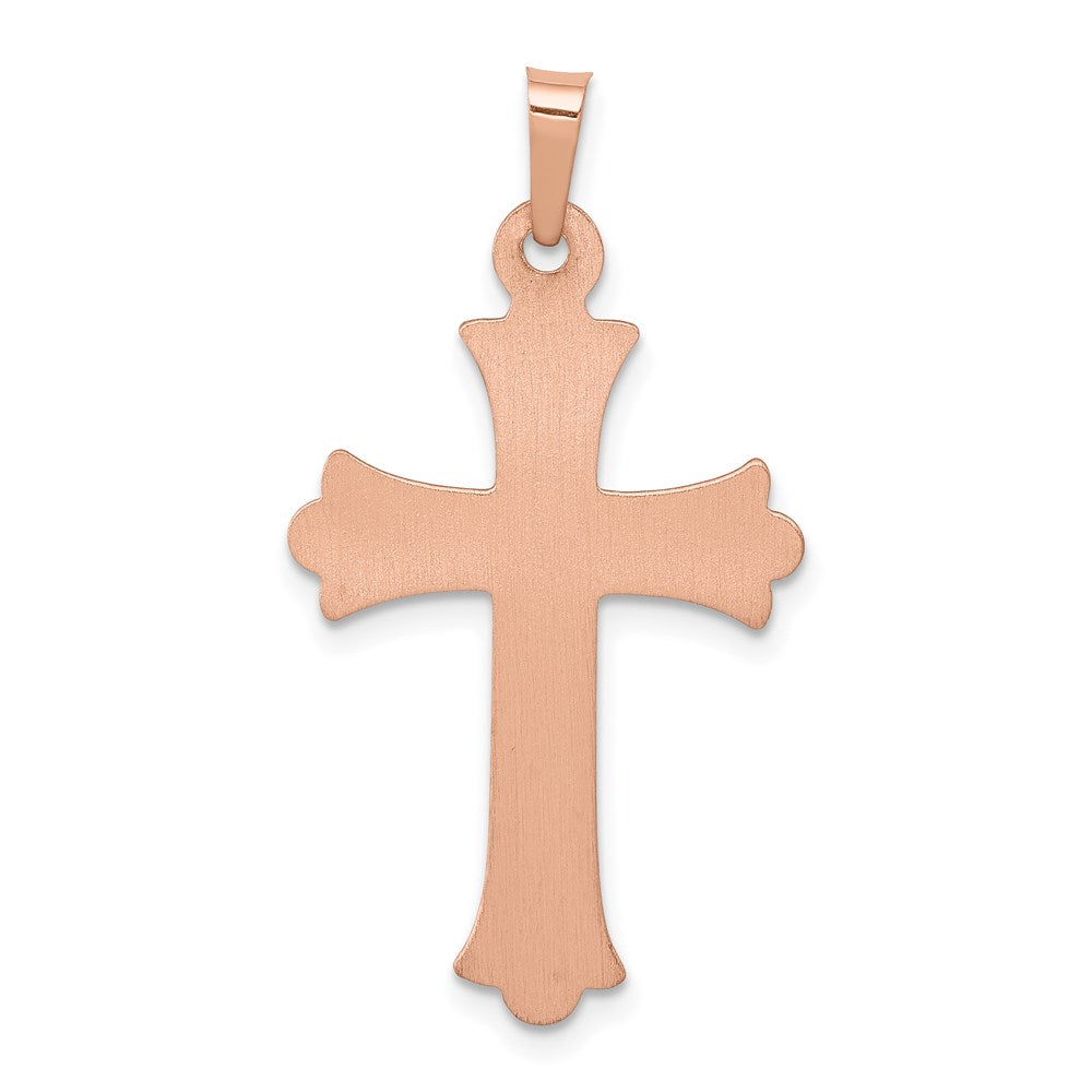 14K Bicolor 14K Bicolor Knospend Kreuz Anhänger