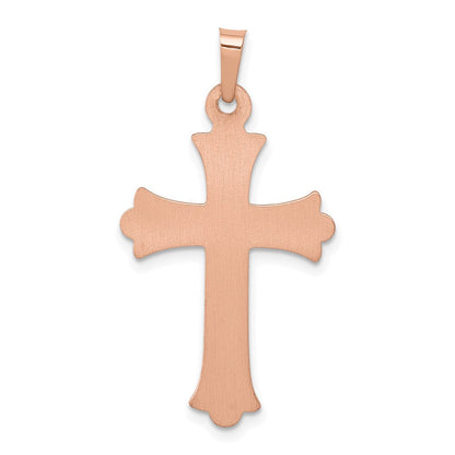 14K Bicolor 14K Bicolor Knospend Kreuz Anhänger