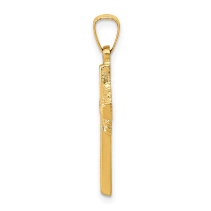 14K Gelbgold 14K Poliert Keltisch Kreuz Anhänger