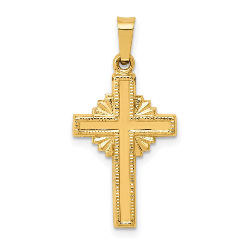 14K Gelbgold 14K Poliert Keltisch Kreuz Anhänger