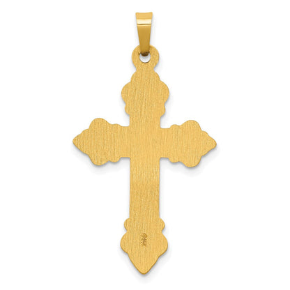 14K Gelbgold Polierter Kleeblattkreuz-Anhänger