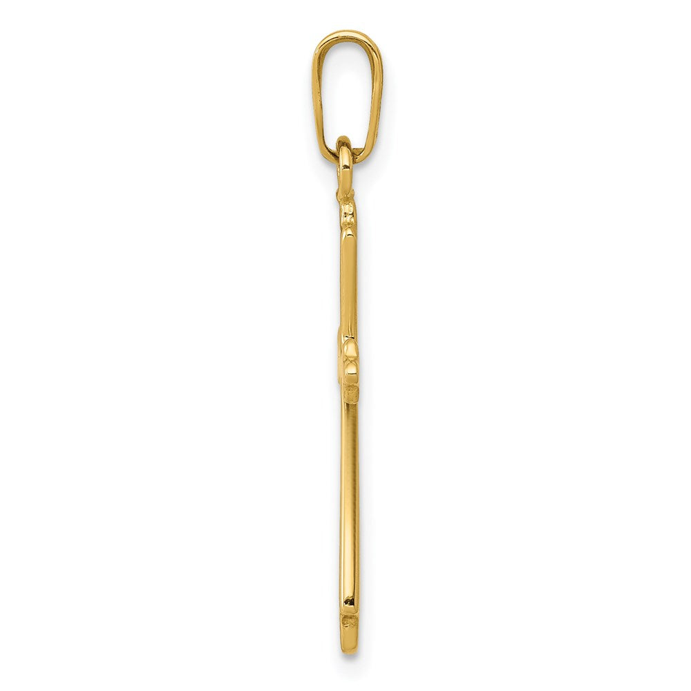14K Gelbgold 14K Poliert Kreuz Anhänger