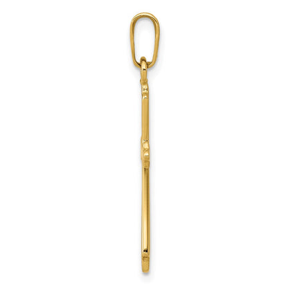 14K Gelbgold 14K Poliert Kreuz Anhänger