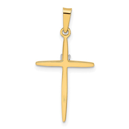 14K Diamant Kreuzanhänger „Passion" poliert