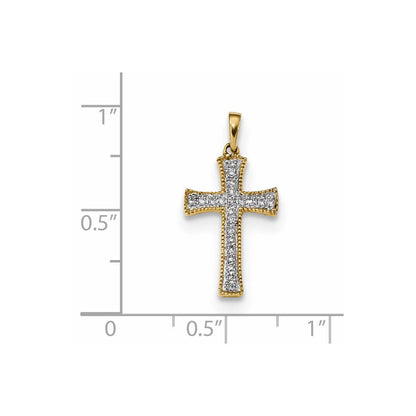 14 Karat Gelbgold Diamant-Anhänger