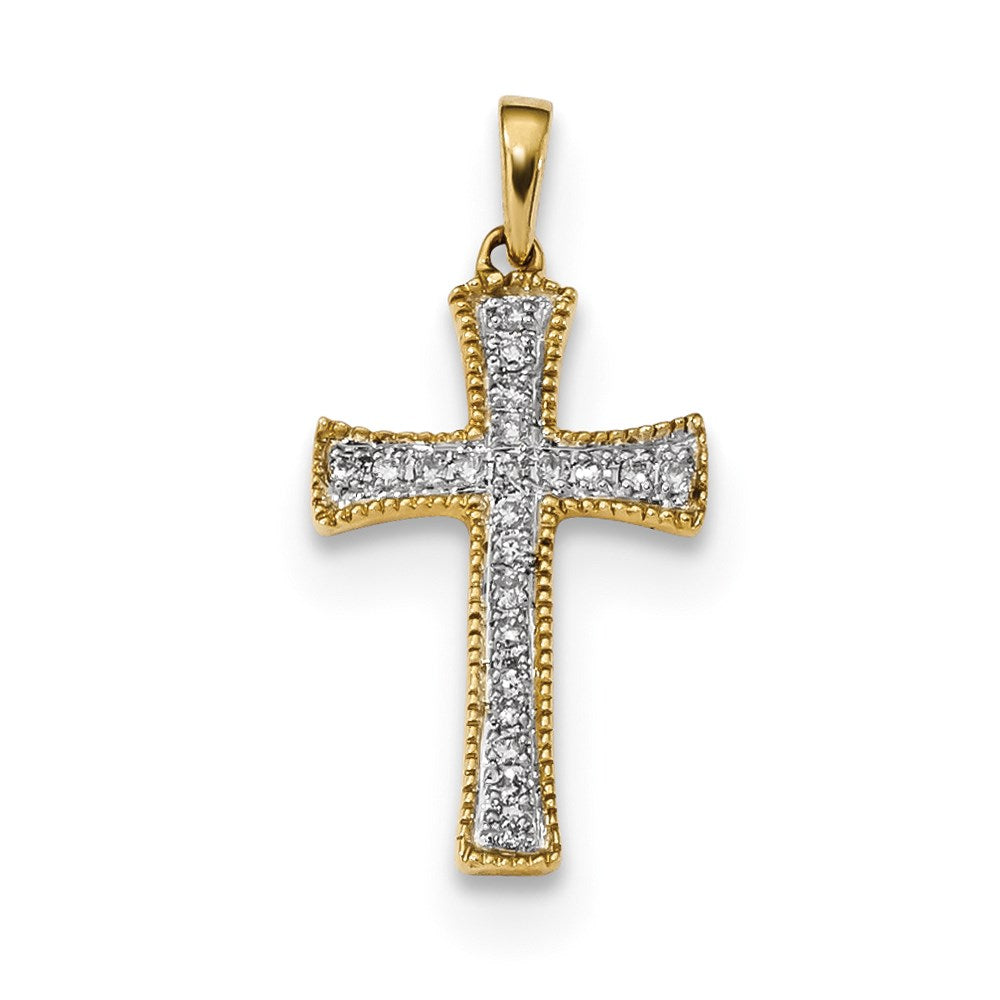 14 Karat Gelbgold Diamant-Anhänger