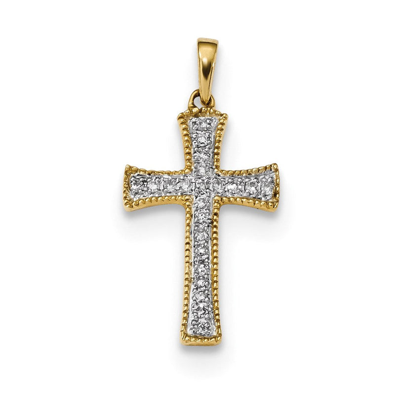 14 Karat Gelbgold Diamant-Anhänger