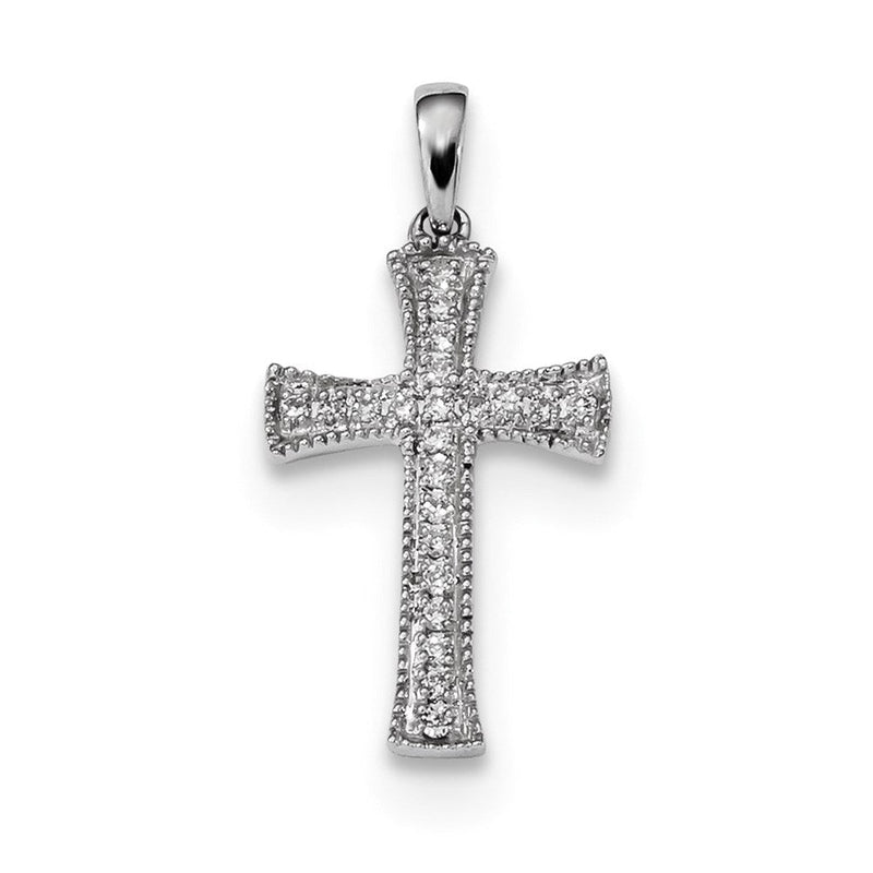 14K Weißgold Diamant-Anhänger