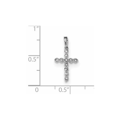 14K Weißgold Diamant-Anhänger