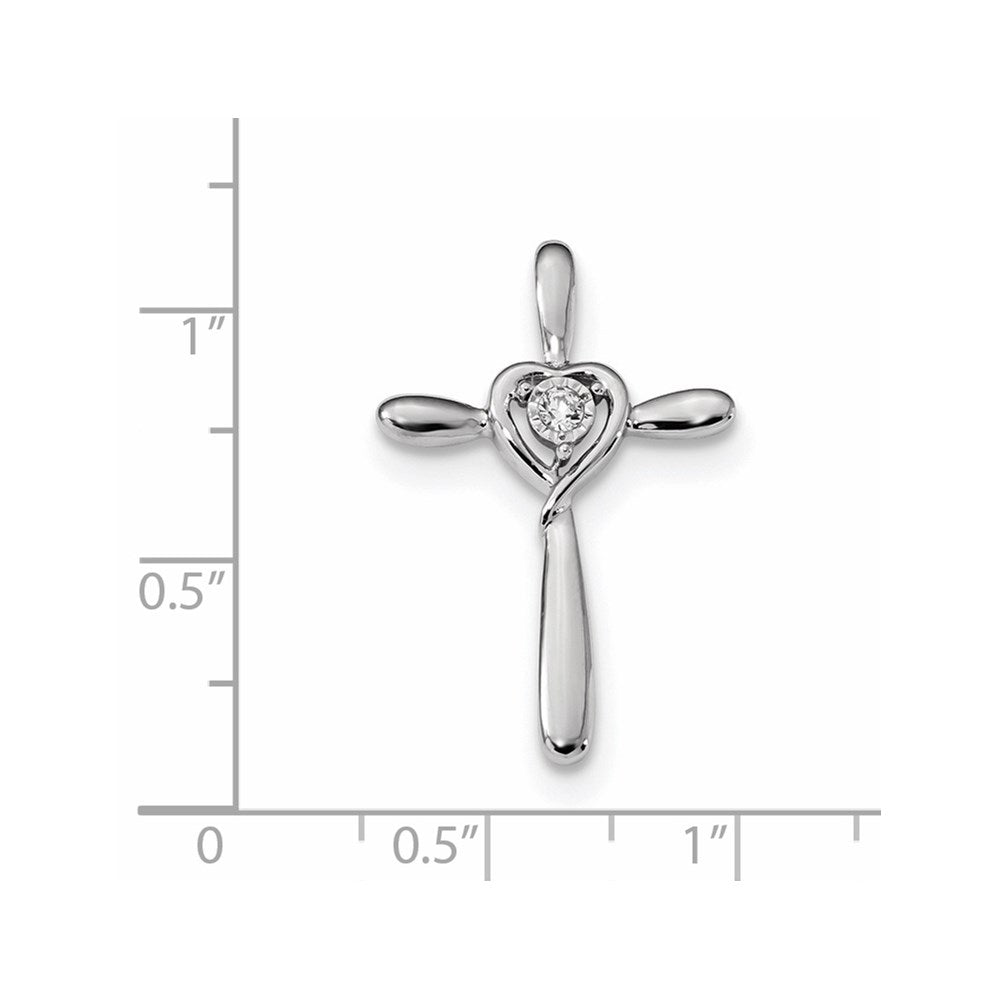 14K Weißgold Diamant-Gleitanhänger