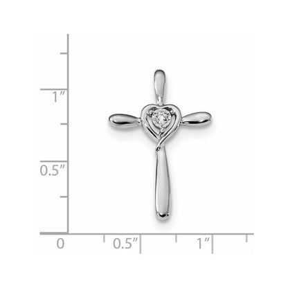 14K Weißgold Diamant-Gleitanhänger