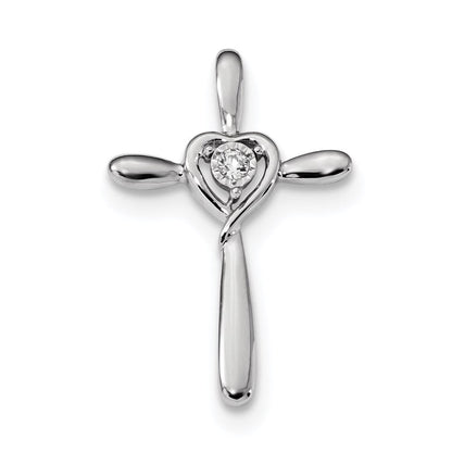 14K Weißgold Diamant-Gleitanhänger