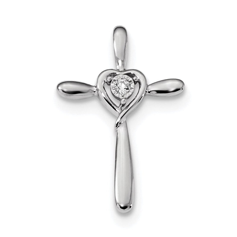 14K Weißgold Diamant-Gleitanhänger
