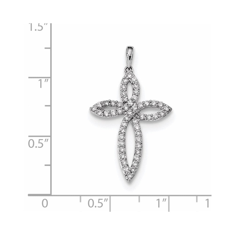 14K Weißgold Diamant-Anhänger