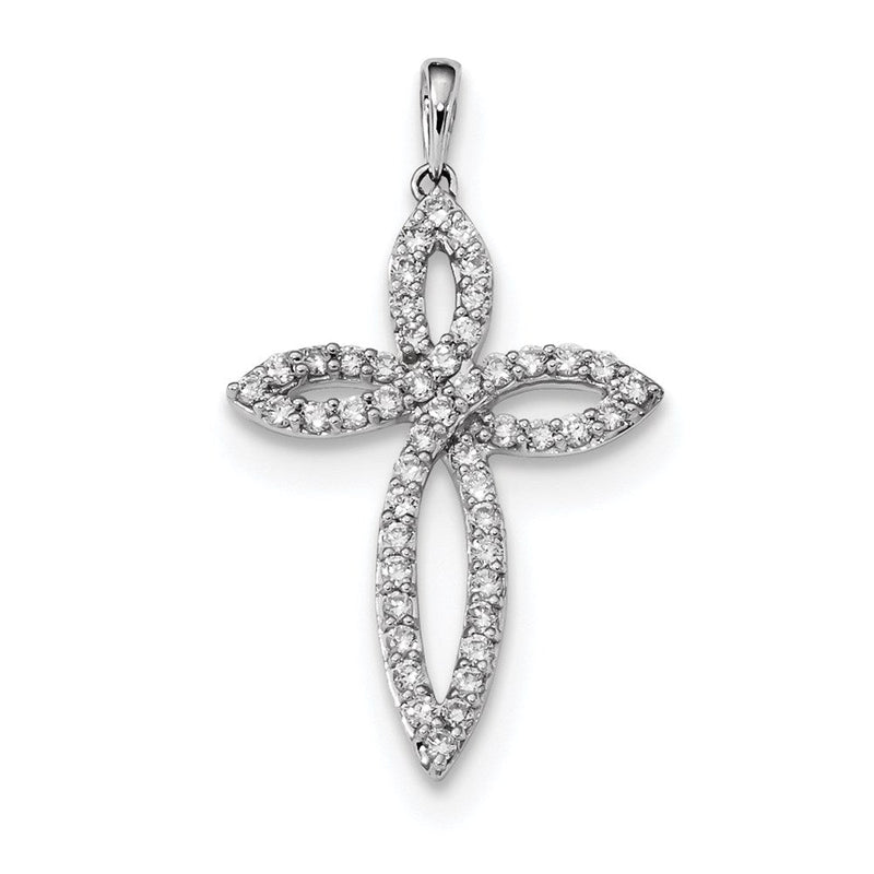 14K Weißgold Diamant-Anhänger