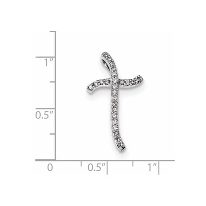 14K Weißgold Diamant-Gleitanhänger