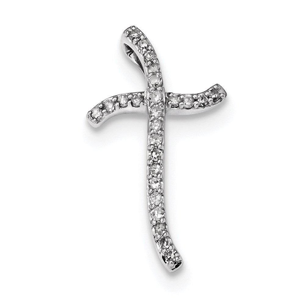 14K Weißgold Diamant-Gleitanhänger