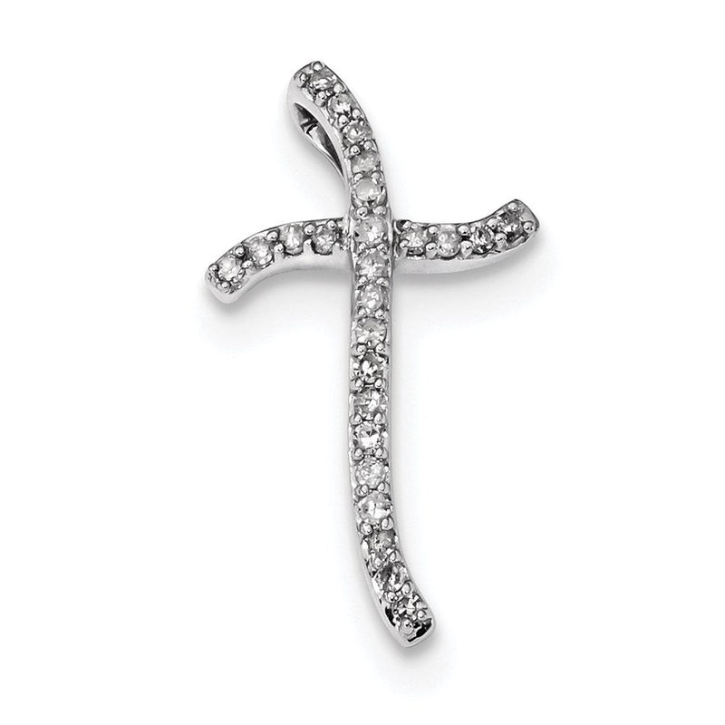 14K Weißgold Diamant-Gleitanhänger