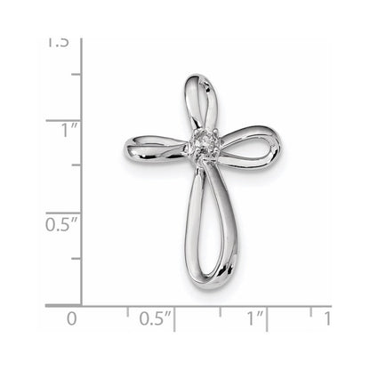 14K Weißgold Diamant-Gleitanhänger