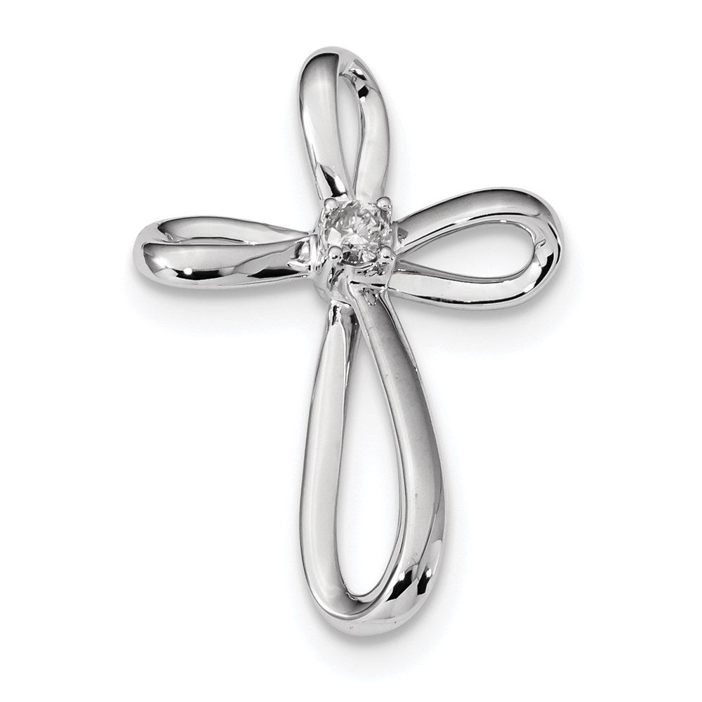 14K Weißgold Diamant-Gleitanhänger