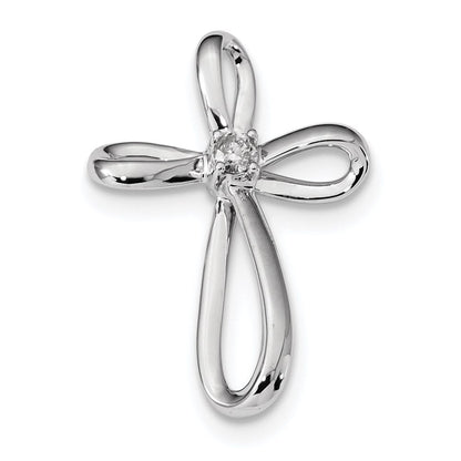14K Weißgold Diamant-Gleitanhänger