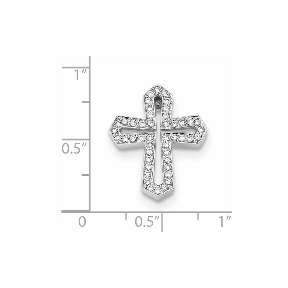 14K Weißgold Diamant-Gleitanhänger