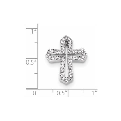 14K Weißgold Diamant-Gleitanhänger