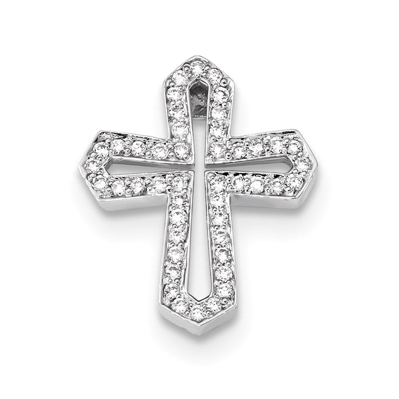 14K Weißgold Diamant-Gleitanhänger