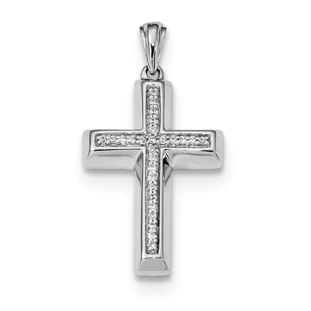 14 Karat Weißgold Diamant-Anhänger