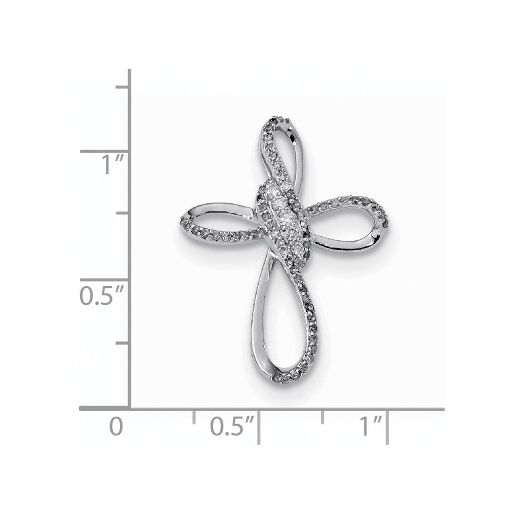 14k Weißgold Diamant-Gleitanhänger