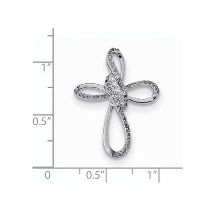 14k Weißgold Diamant-Gleitanhänger