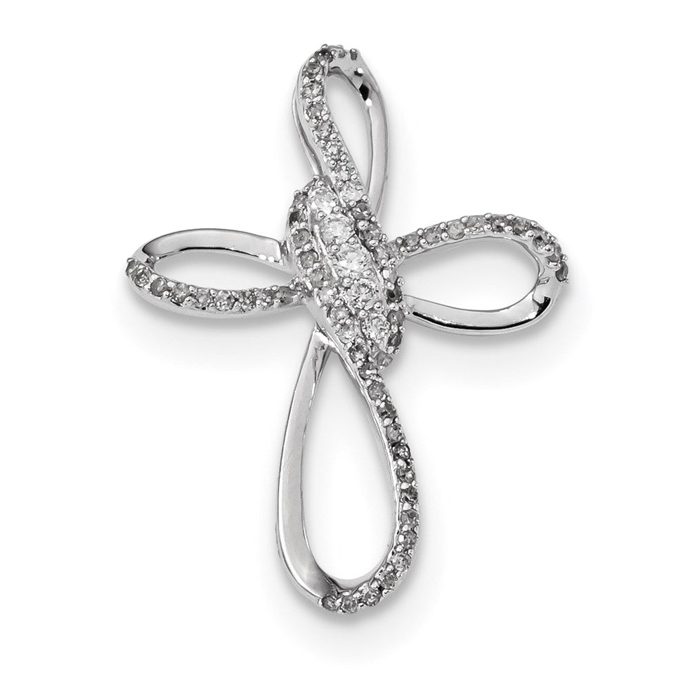14k Weißgold Diamant-Gleitanhänger
