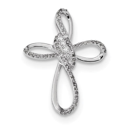 14k Weißgold Diamant-Gleitanhänger