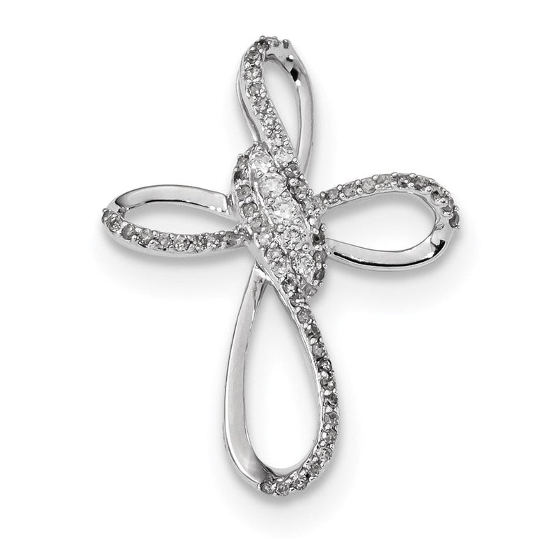 14k Weißgold Diamant-Gleitanhänger