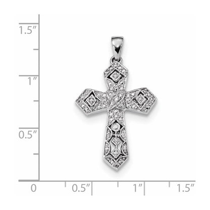 14K Weißgold Diamant-Anhänger