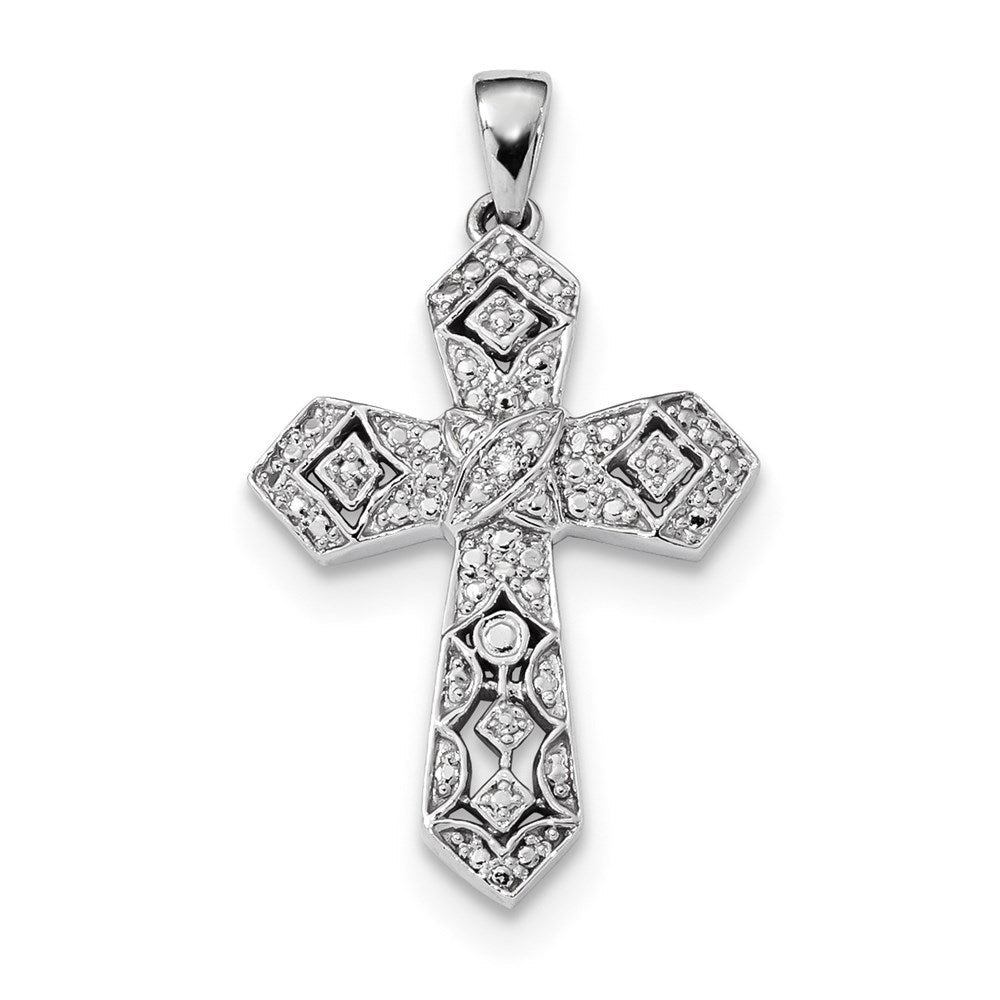 14K Weißgold Diamant-Anhänger