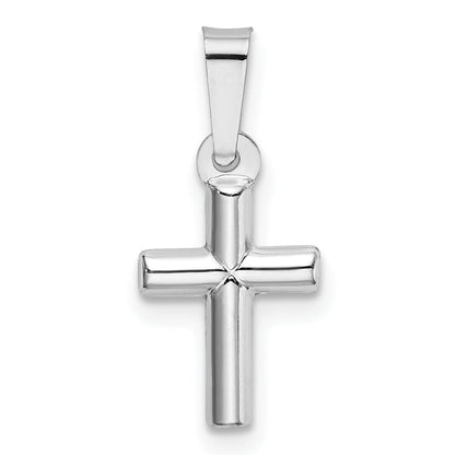 14K Weißgold 14K Weißgold Poliert Kreuz Anhänger