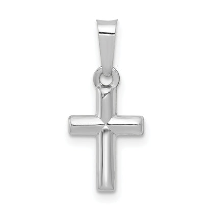 14K Weißgold 14K Weißgold Poliert Kreuz Anhänger