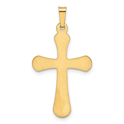 14K Gelbgold 14K Poliert Abgerundet Kreuz Anhänger