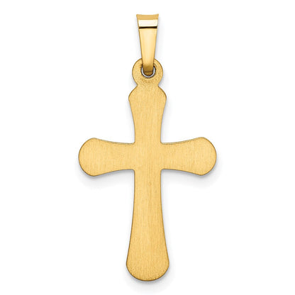 14K Gelbgold 14K Poliert Abgerundet Kreuz Anhänger