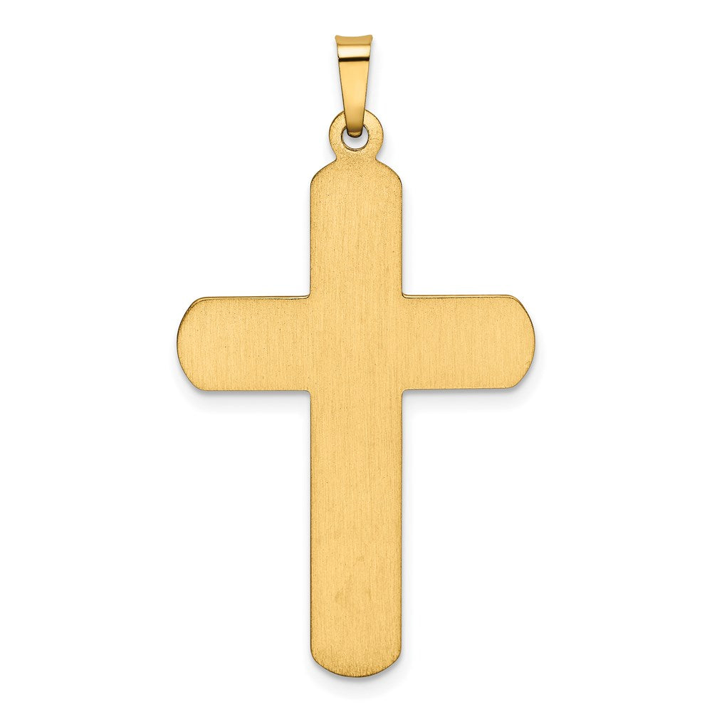 14K Gelbgold Polierter Lateinkreuz-Anhänger