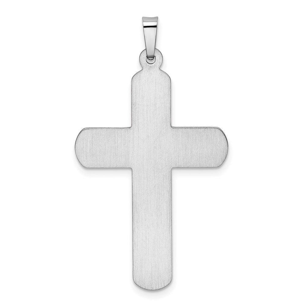 14K Weißgold Polierter Lateinisches Kreuz Anhänger** Alternative, natürlicher formuliert: **14K Weißgold Polierter Anhänger mit lateinischem Kreuz