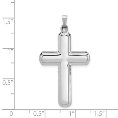 14K Weißgold Polierter Lateinisches Kreuz Anhänger** Alternative, natürlicher formuliert: **14K Weißgold Polierter Anhänger mit lateinischem Kreuz