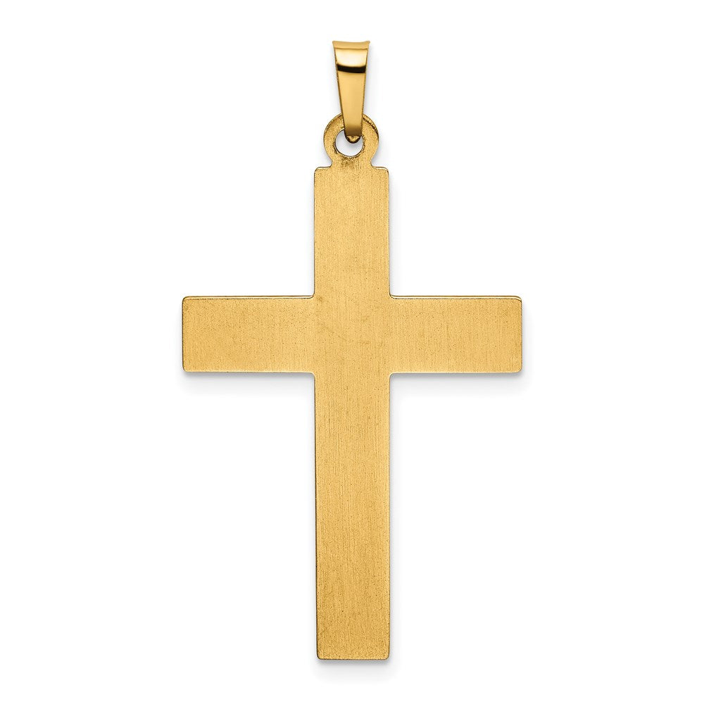 14K Gelbgold polierter Kreuzanhänger