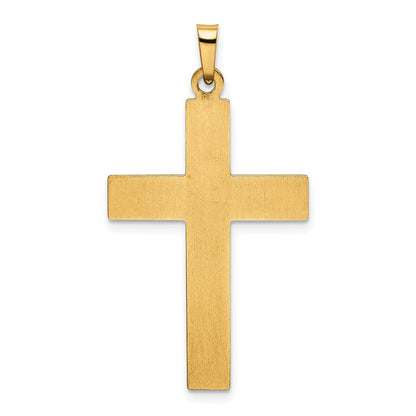 14K Gelbgold polierter Kreuzanhänger